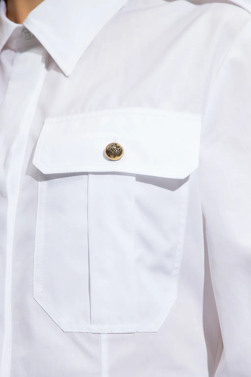 Pleated Long-Sleeved Shirt