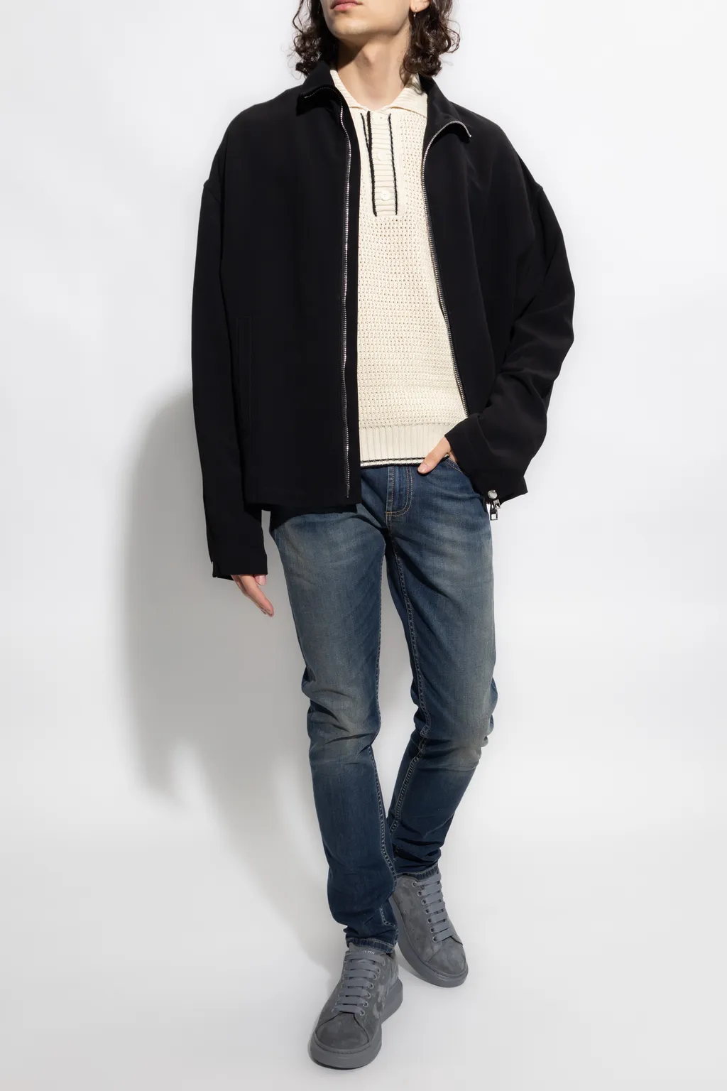 Stand Collar Zipper Jacket