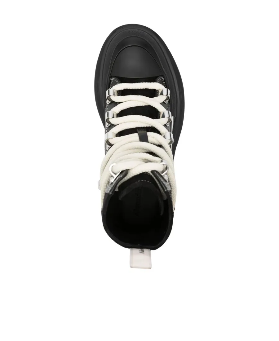 Round-Toe Lace-Up Ankle Boots