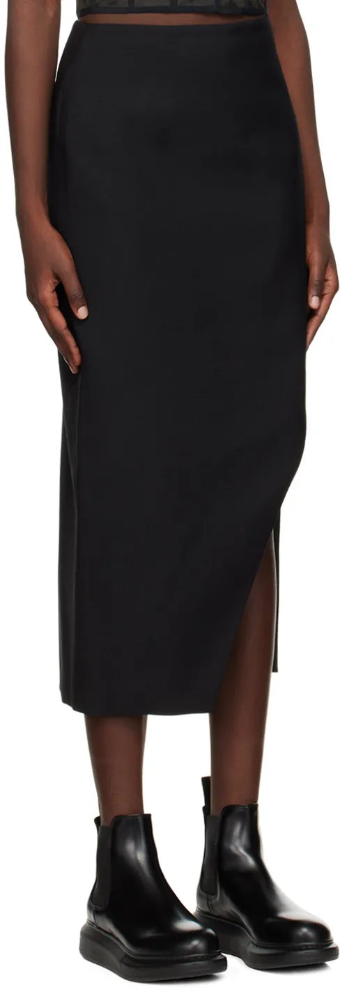 High-Waist Slit Detailed Midi Skirt