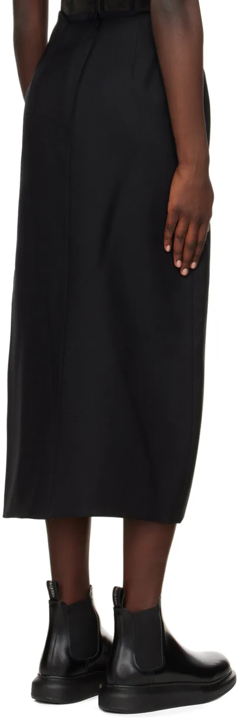 High-Waist Slit Detailed Midi Skirt