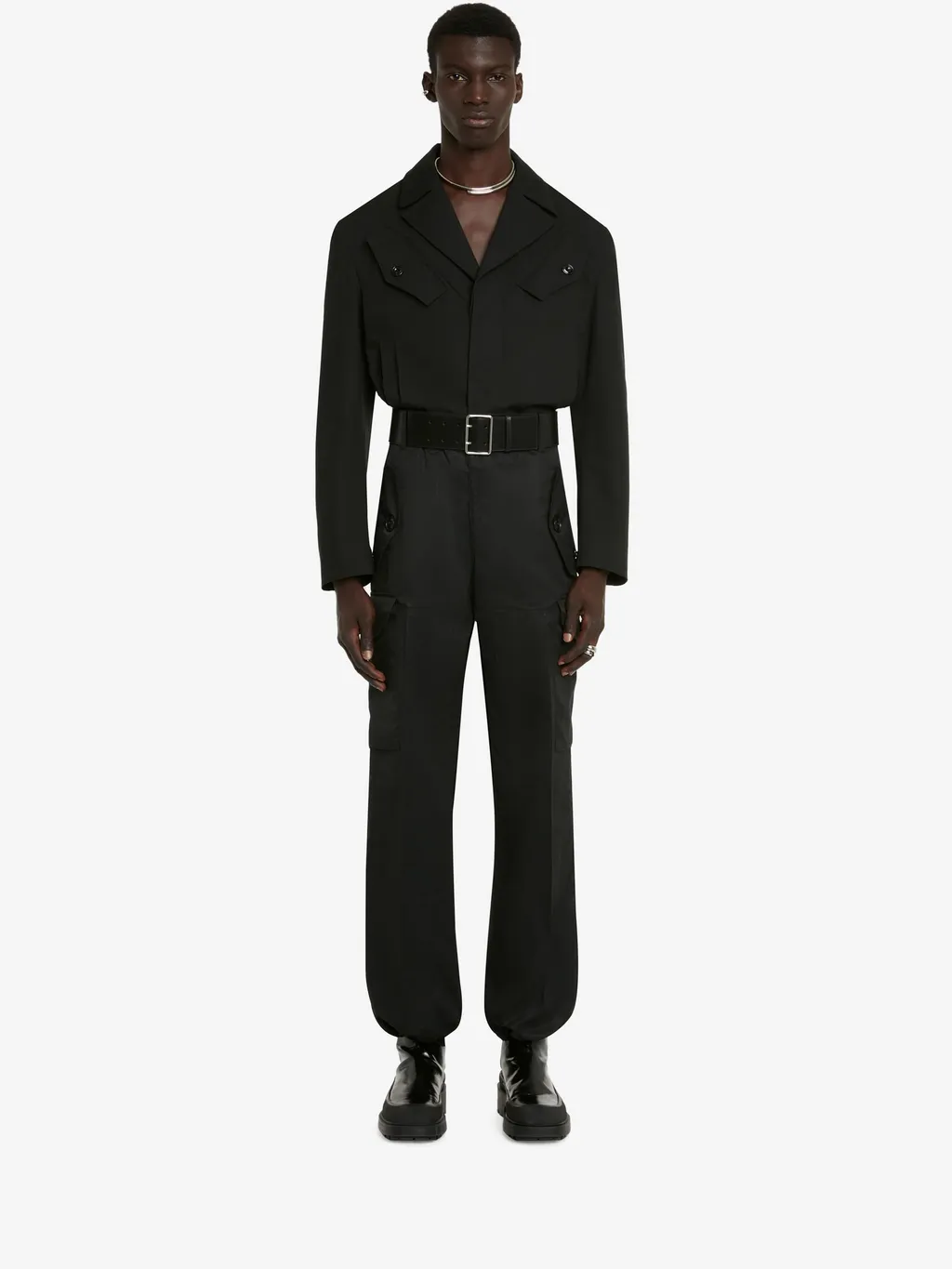 Military Wide Leg Trousers