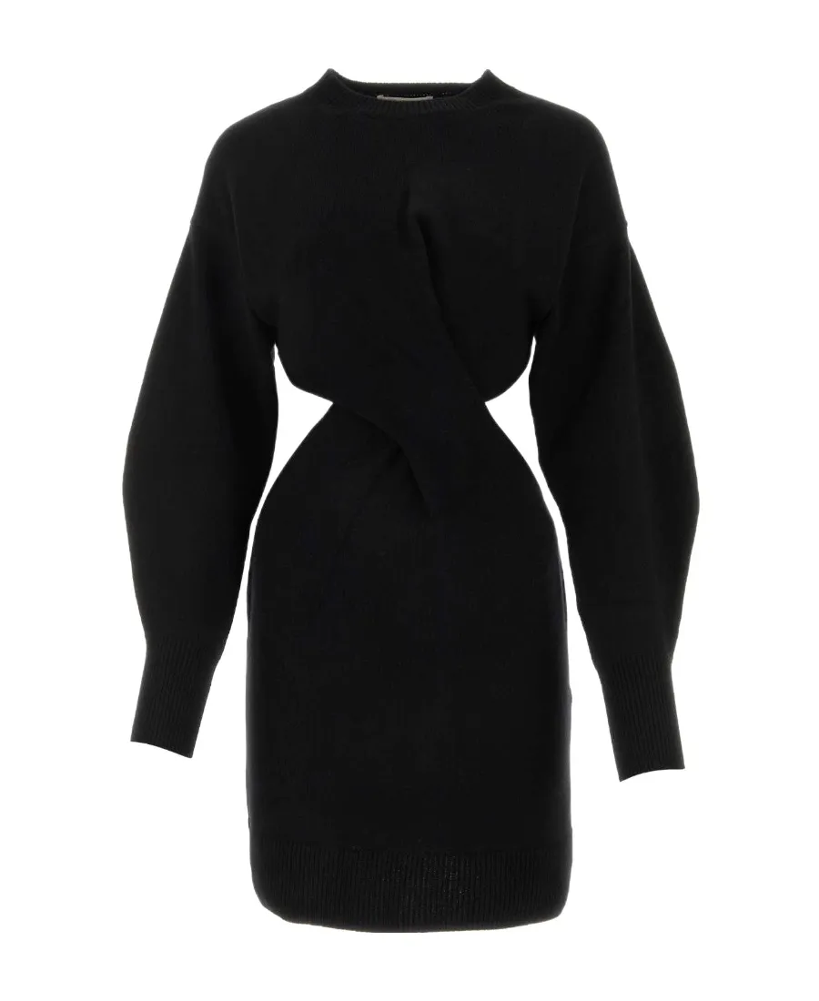 Crewneck Long-Sleeved Dress