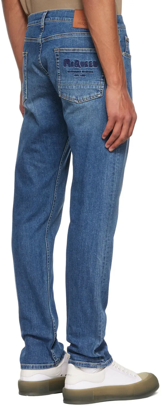 Washed Straight Leg Jeans