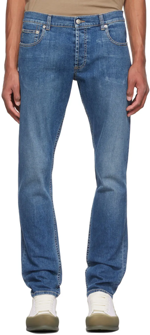 Washed Straight Leg Jeans