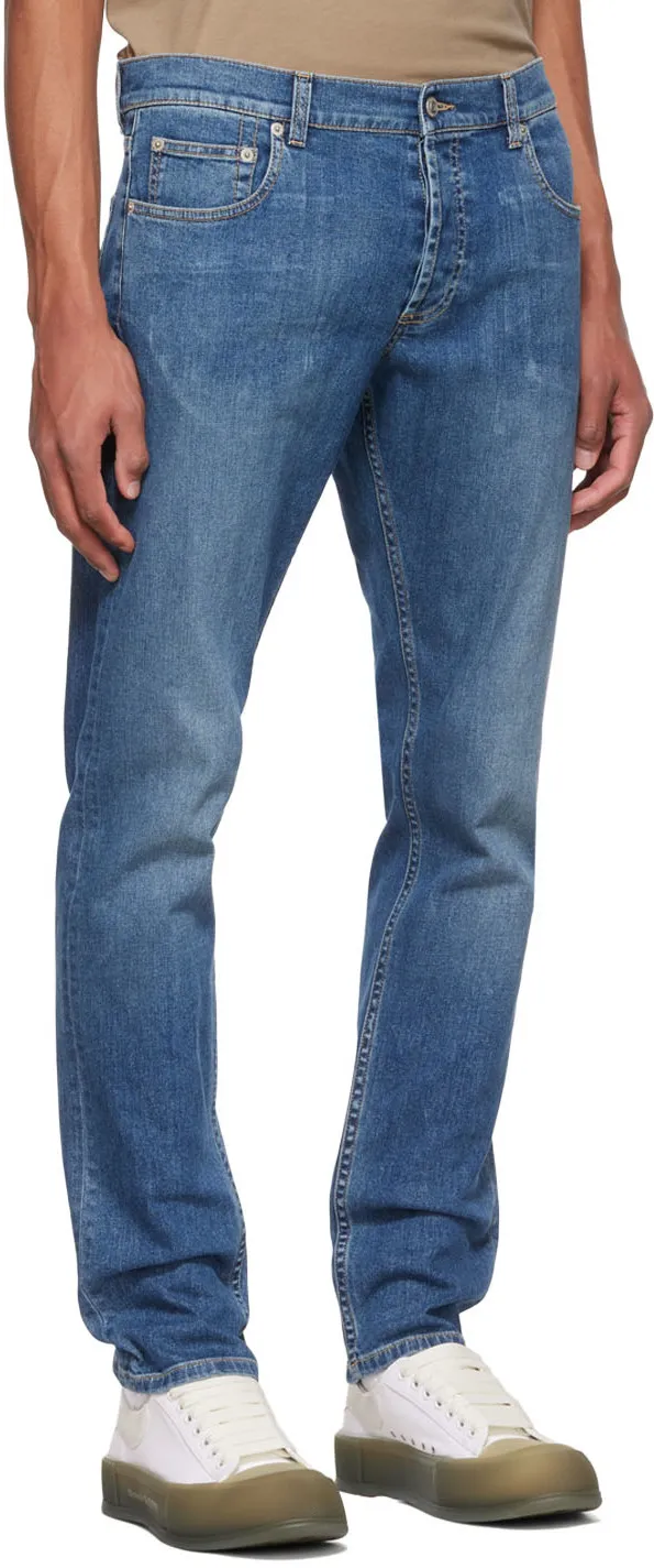 Washed Straight Leg Jeans