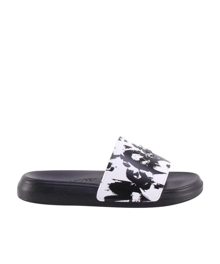 Graffiti Printed Slip-On Slides