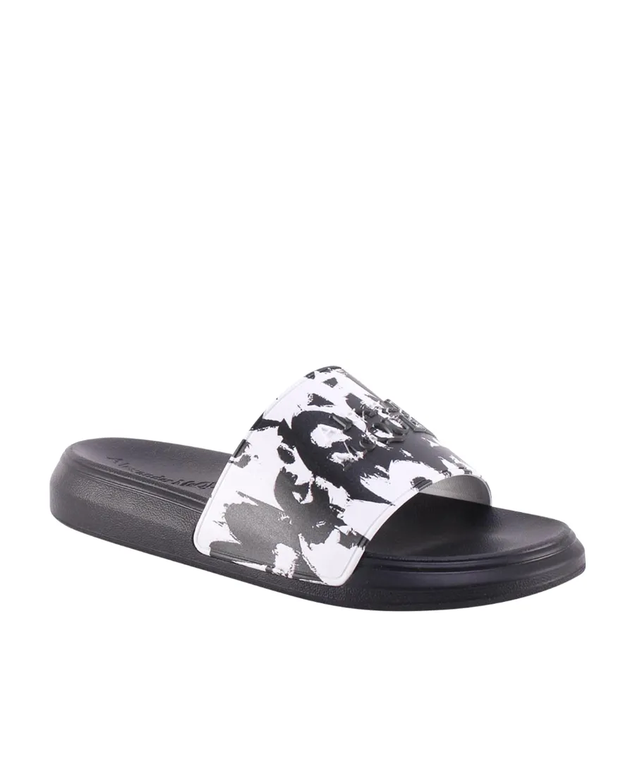 Graffiti Printed Slip-On Slides