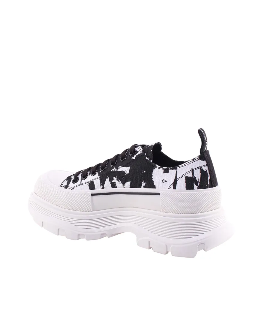 Graffiti Tread Slick Lace-Up Sneakers