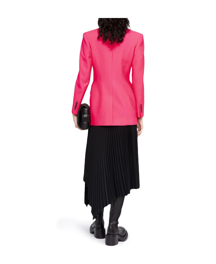 Double-Breasted Straight Hem Blazer