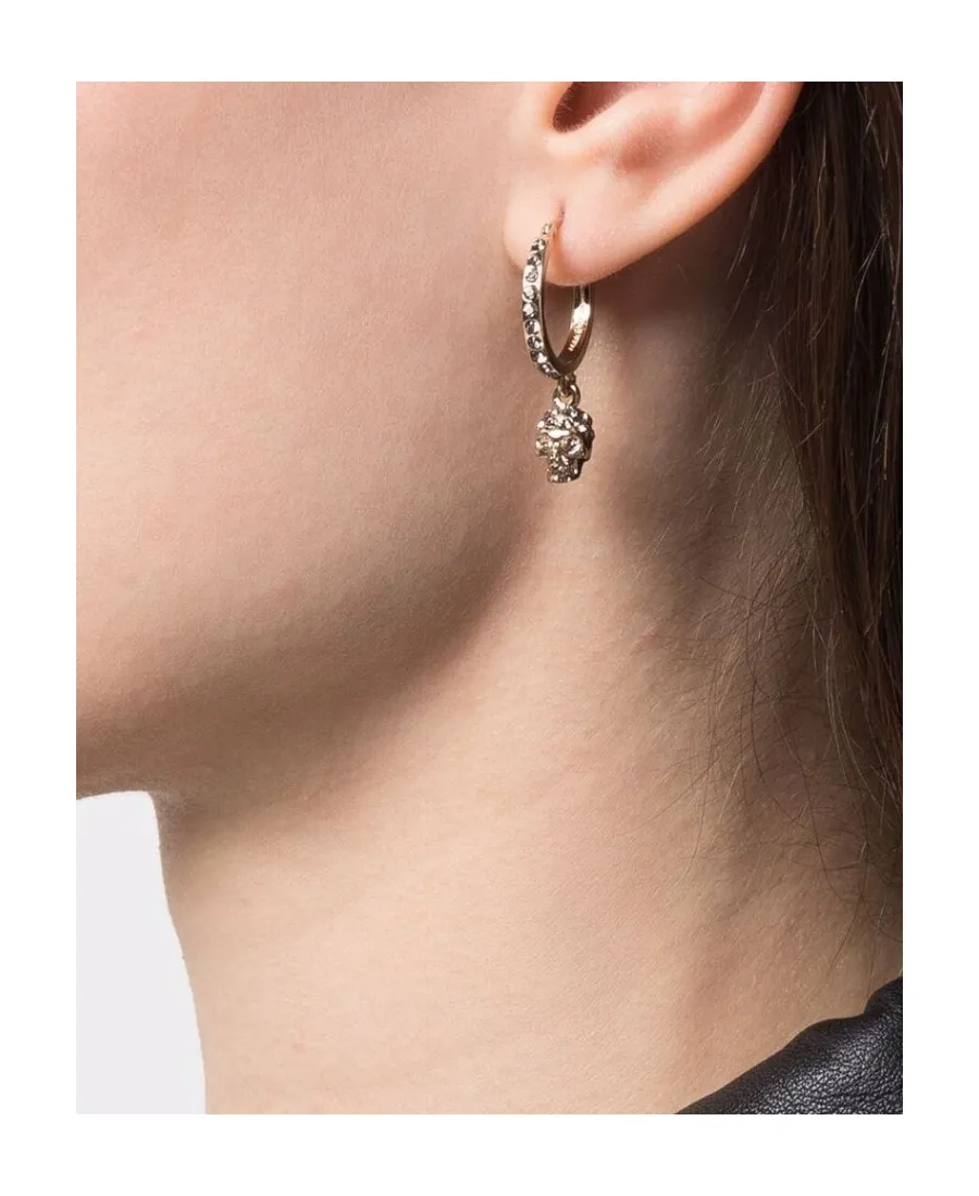 Skull Embellished Hoop Earrings