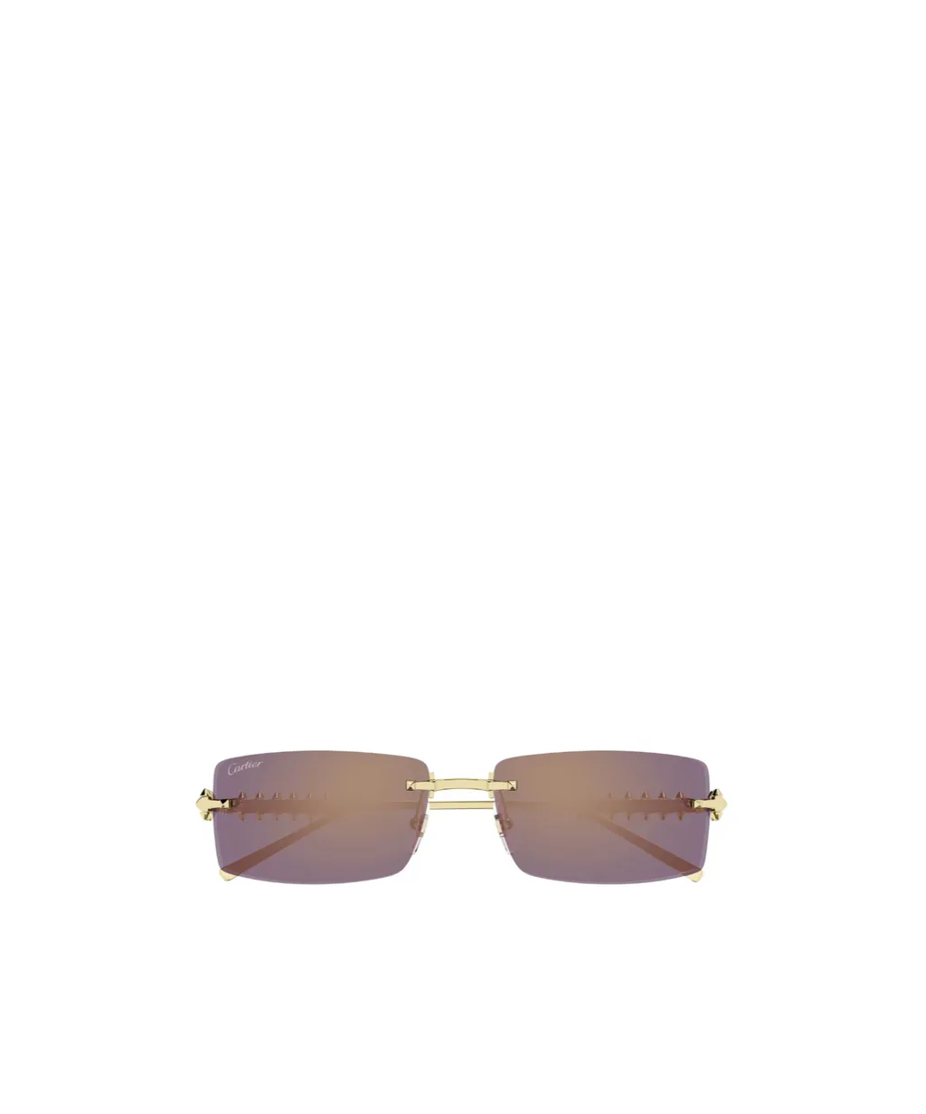 Studded Rectangle-Frame Sunglasses