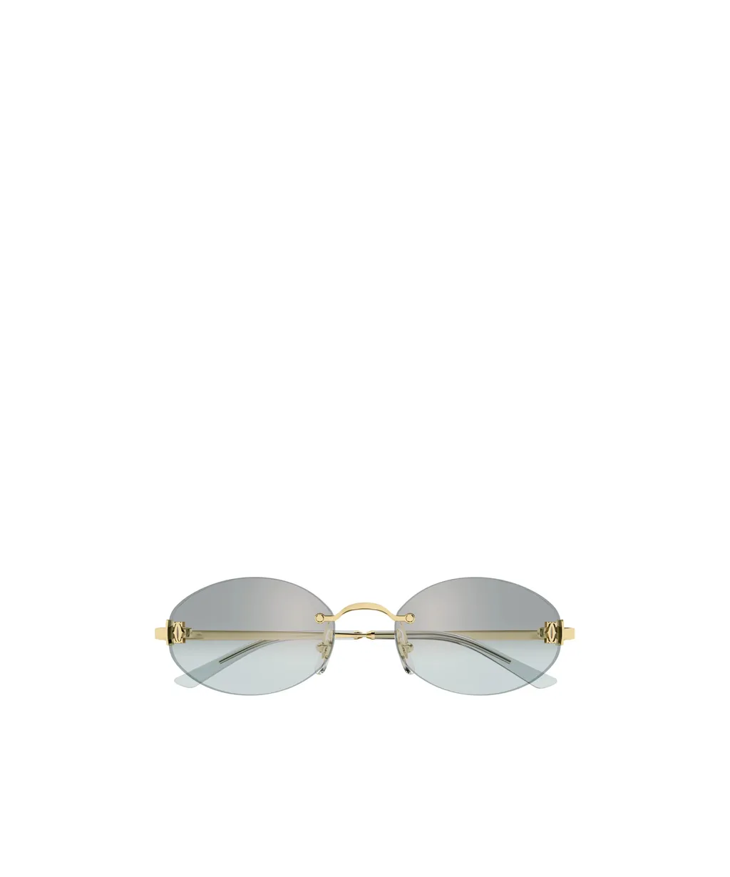 Frameless Oval Sunglasses