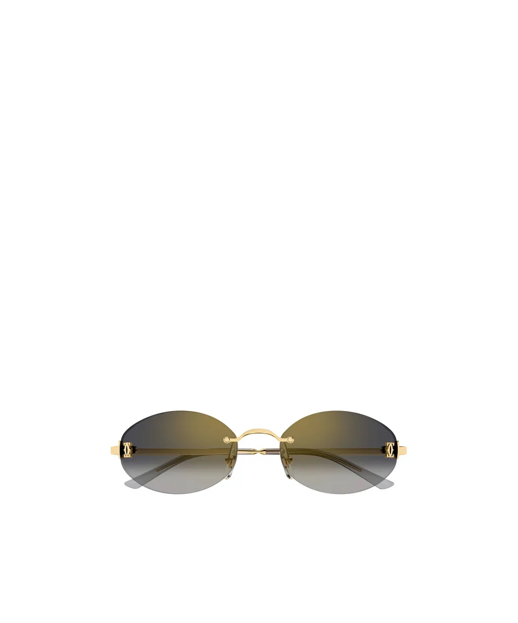 Frameless Oval Sunglasses