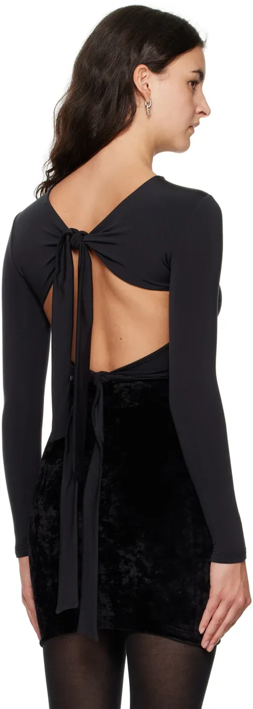 Knot-Detail Long-Sleeved Top