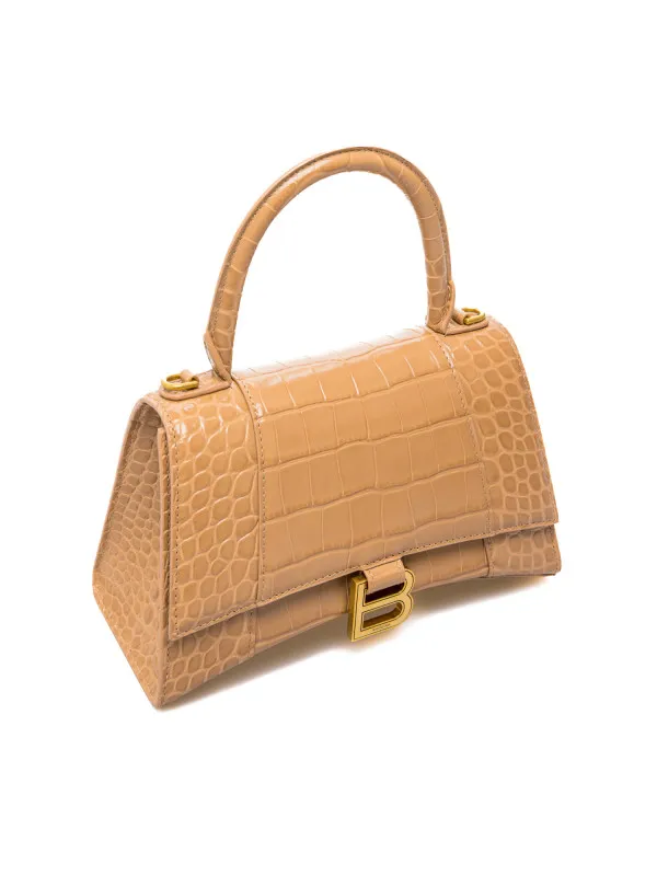 Hourglass Embossed Small Handbag
