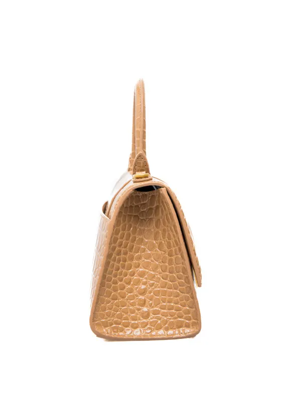 Hourglass Embossed Small Handbag