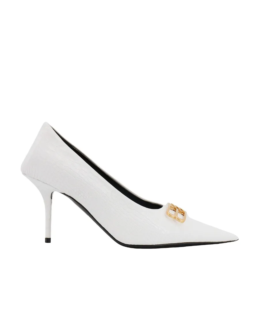 Bb Logo Plaque Pointed Toe Pumps