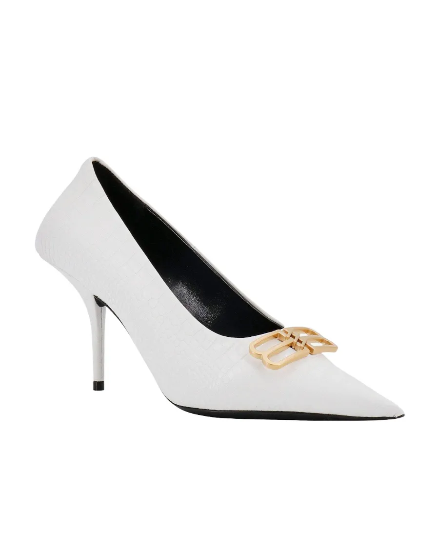 Bb Logo Plaque Pointed Toe Pumps