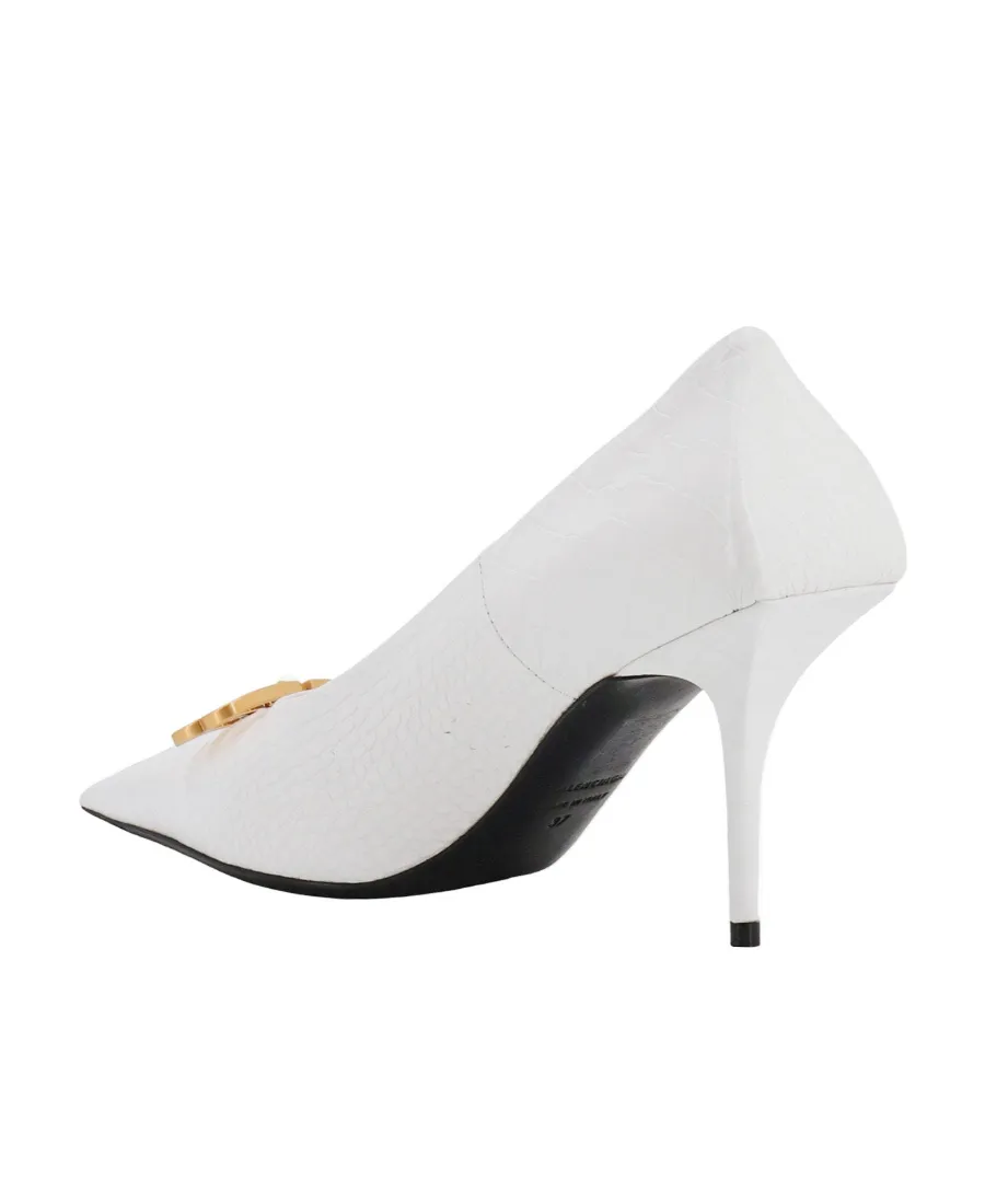 Bb Logo Plaque Pointed Toe Pumps
