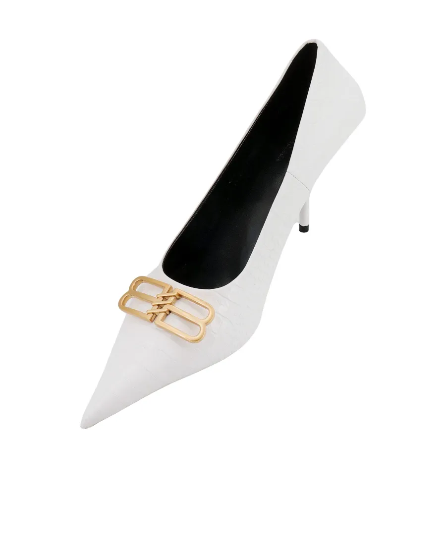 Bb Logo Plaque Pointed Toe Pumps