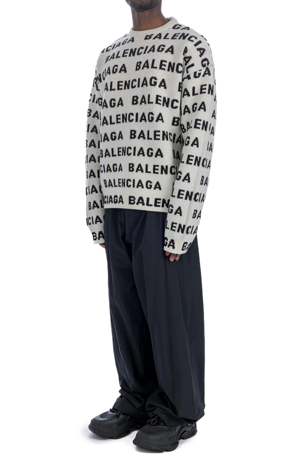 Allover Logo Intarsia Knitted Jumper