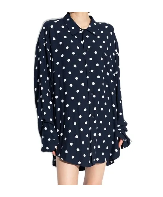 Polka Dot Long-Sleeved Shirt