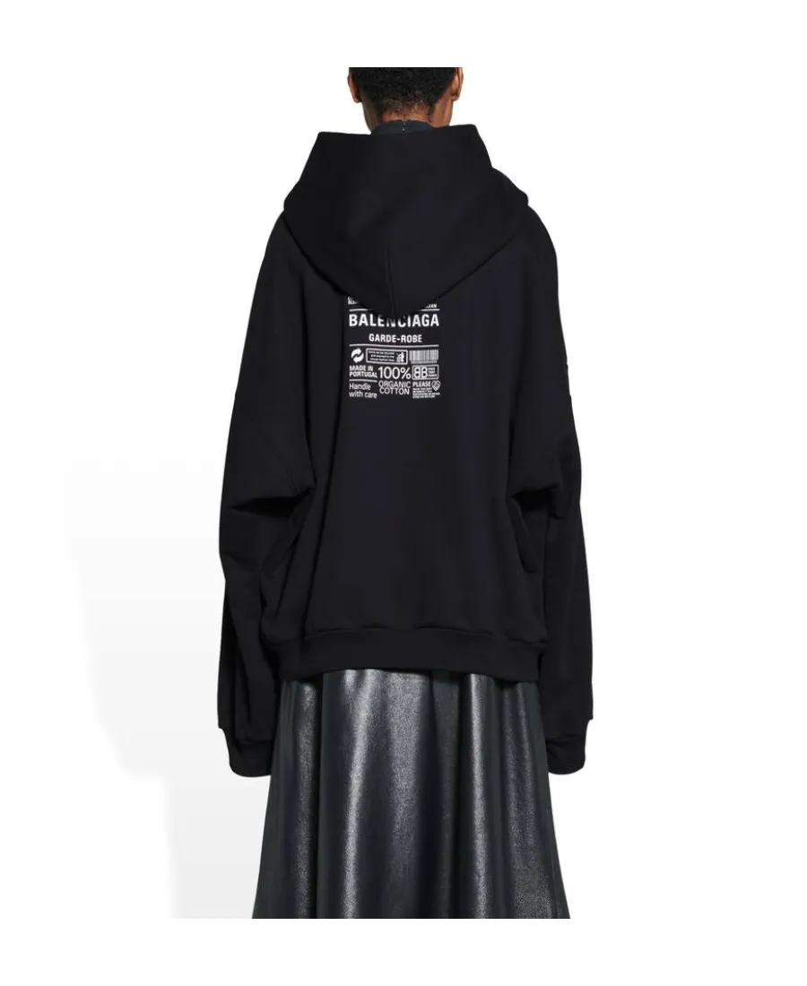 Logo Printed Long-Sleeved Hoodie