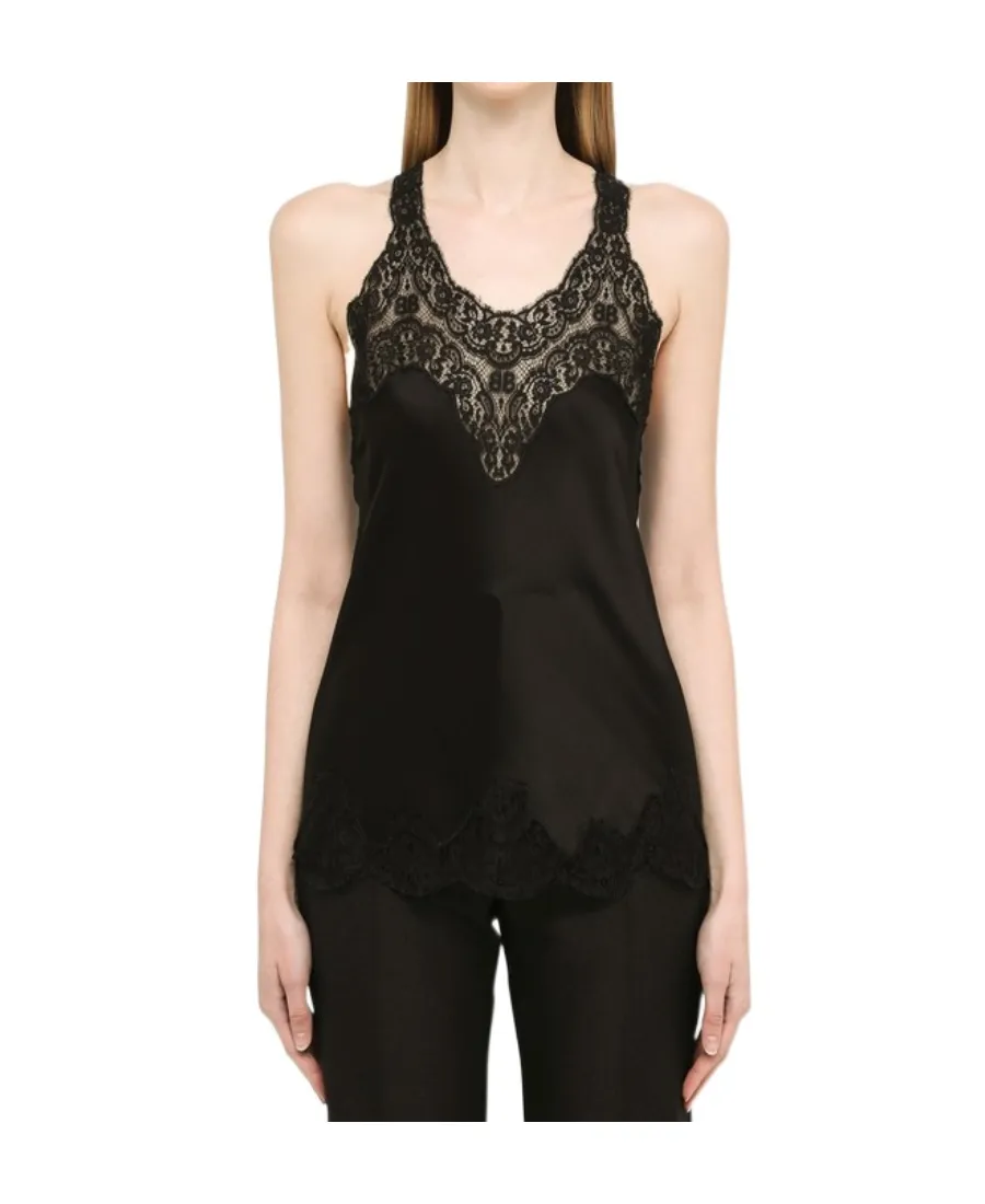 Lace-Detail Tank Top