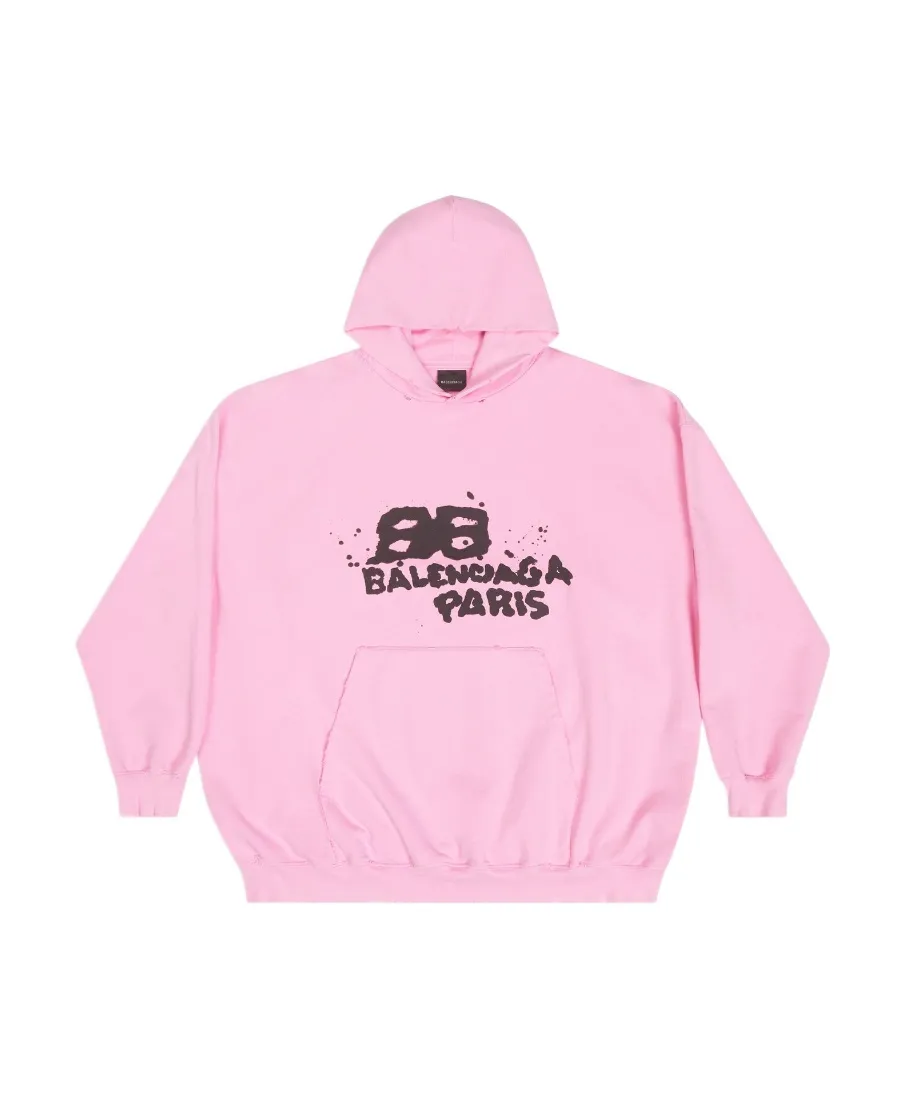 Graffiti-Print Cotton Hoodie