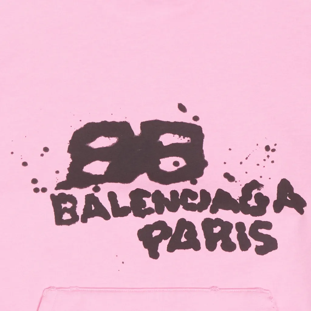 Graffiti-Print Cotton Hoodie