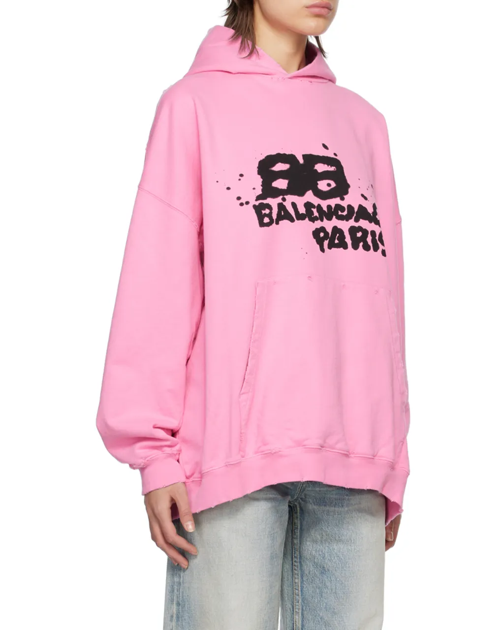 Graffiti-Print Cotton Hoodie