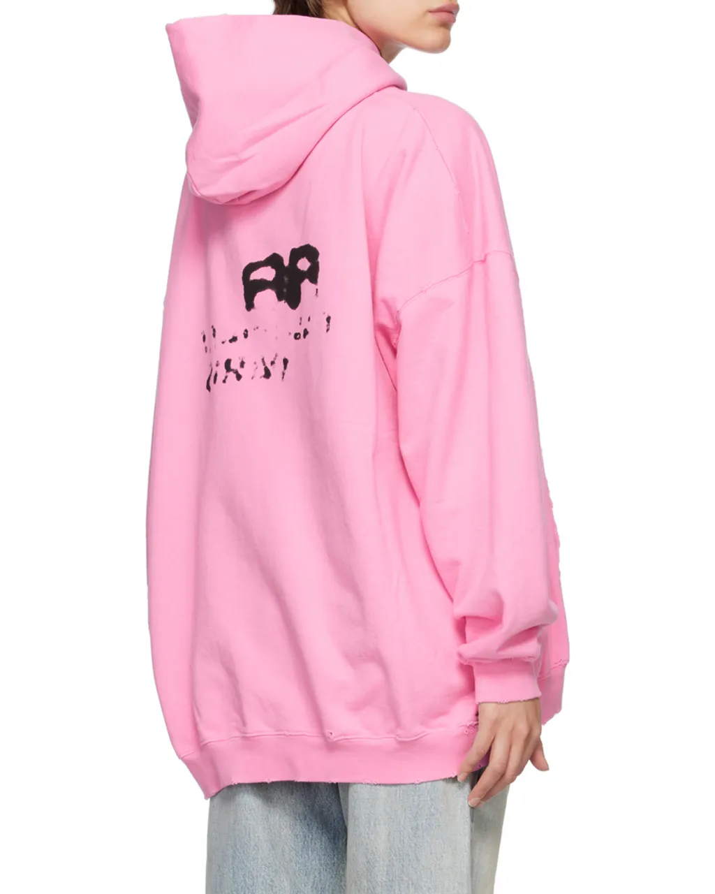 Graffiti-Print Cotton Hoodie