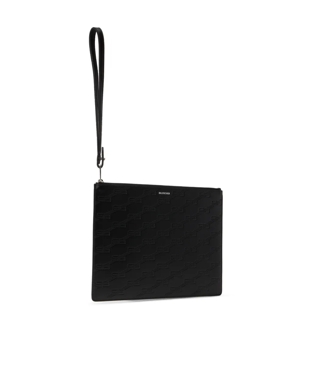 Monogram-Embossed Clutch Bag