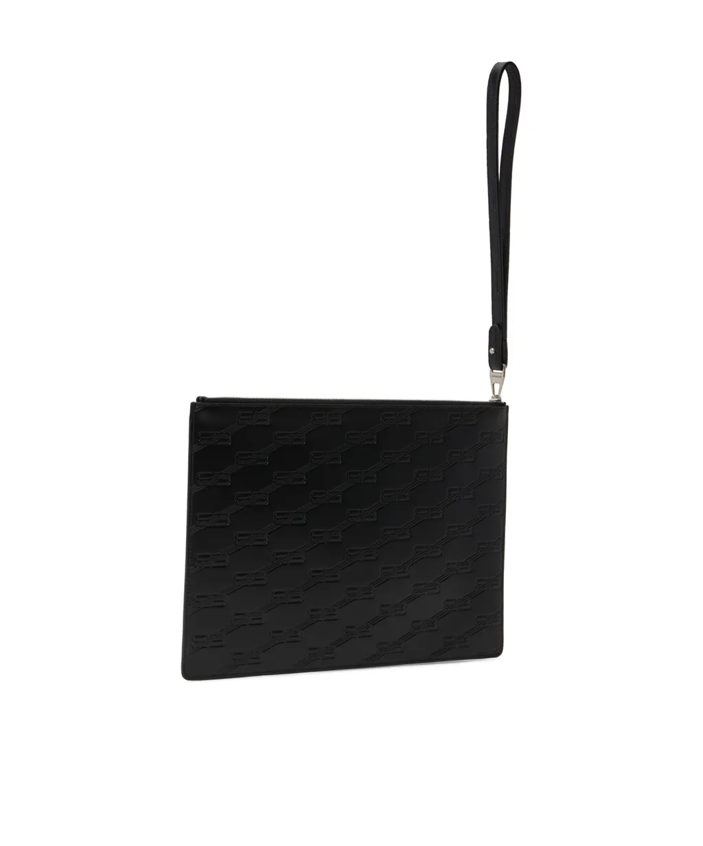 Monogram-Embossed Clutch Bag