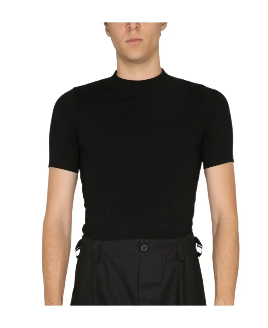Mockneck Short-Sleeved Top
