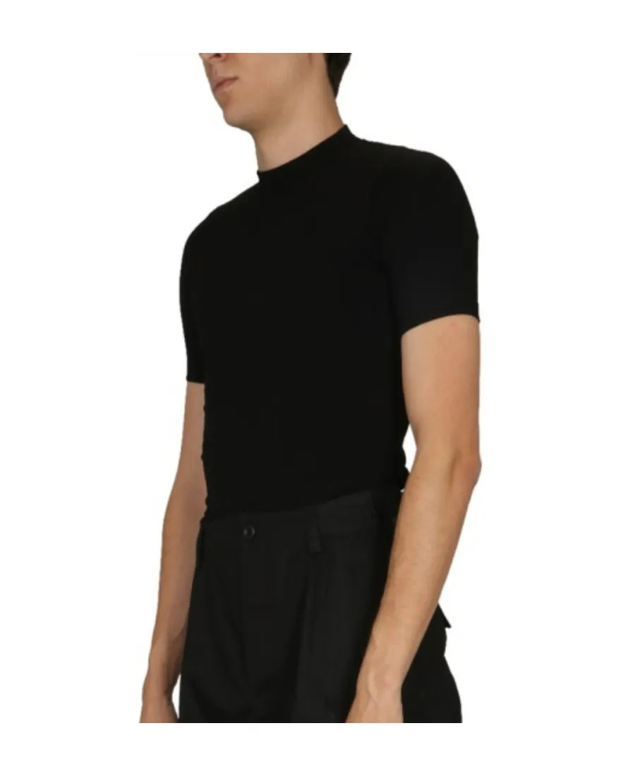 Mockneck Short-Sleeved Top