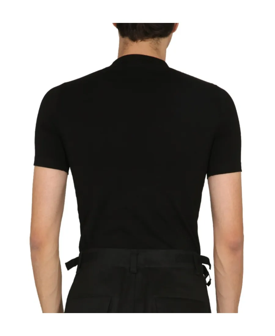Mockneck Short-Sleeved Top