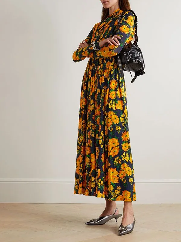 Floral-Print Maxi Dress