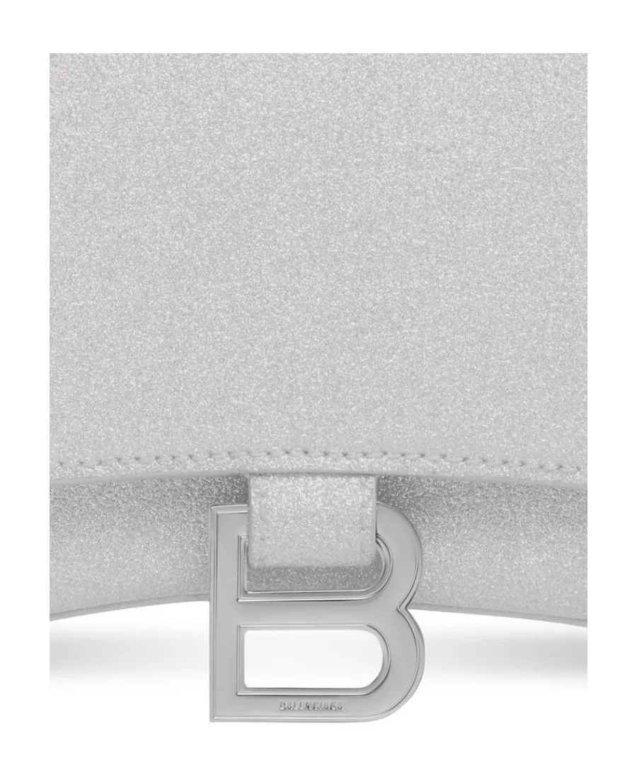 Hourglass Xs Chain Wallet In Glitter Fabric