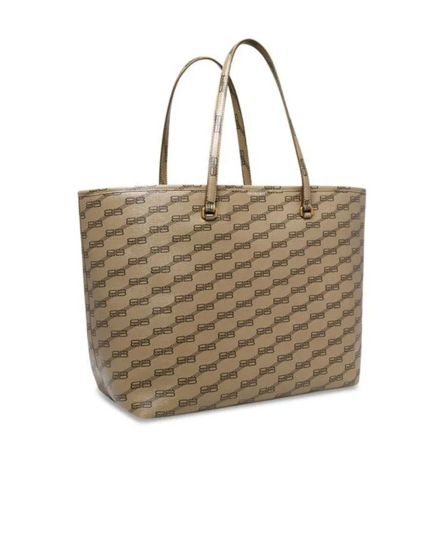 Shopper Signature Large East-West Bag Bb Monogram In Beige