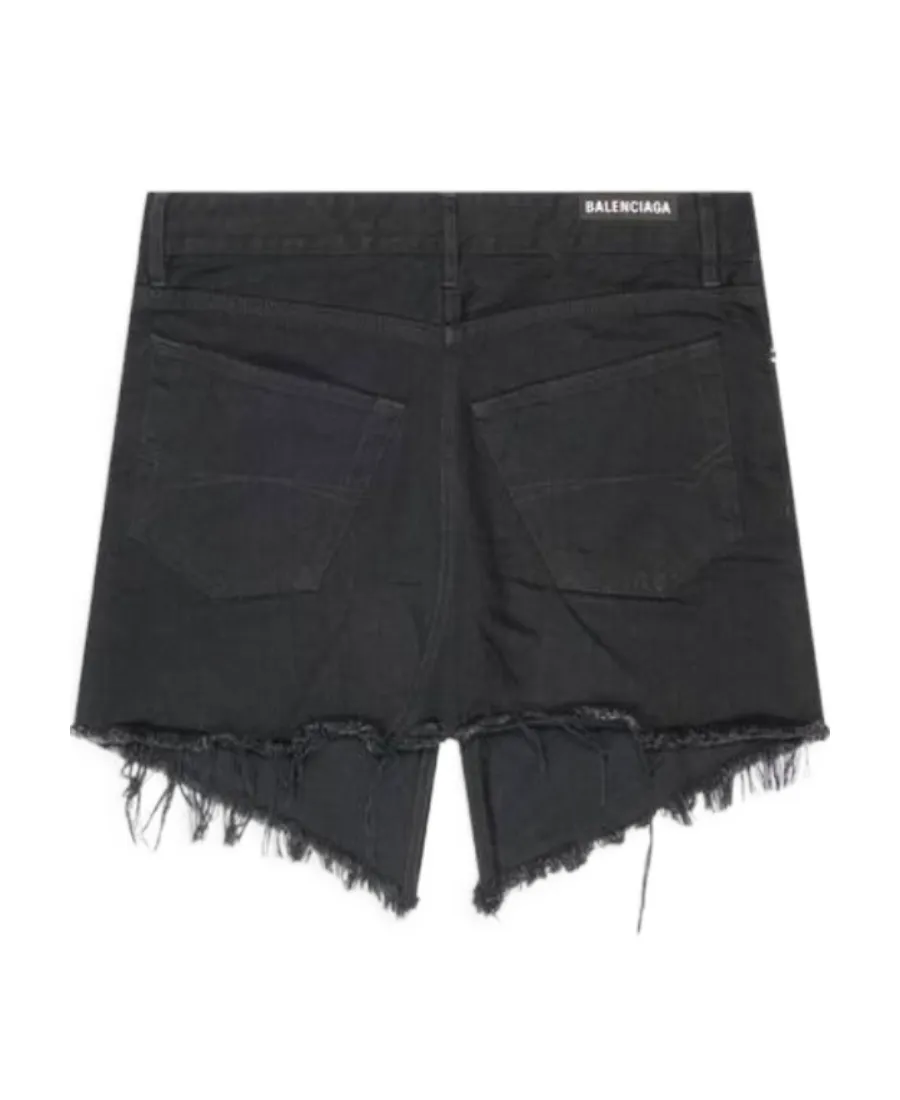 Frayed Edge Mini Denim Skirt