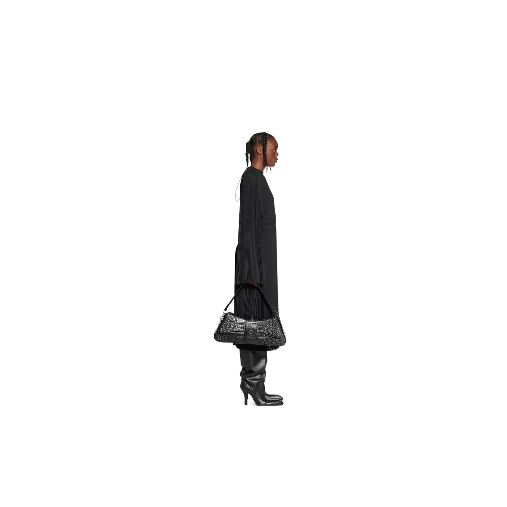 Pleated Drawstring Dress