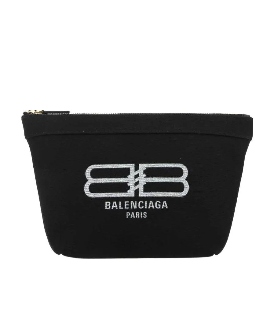 Logo-Print Cotton Makeup Bag