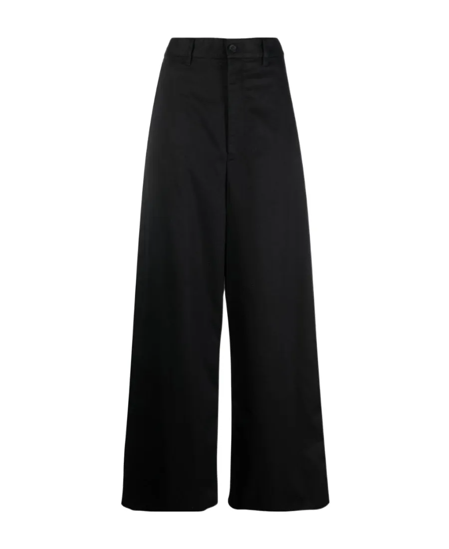 Drop-Crotch Wide-Leg Trousers