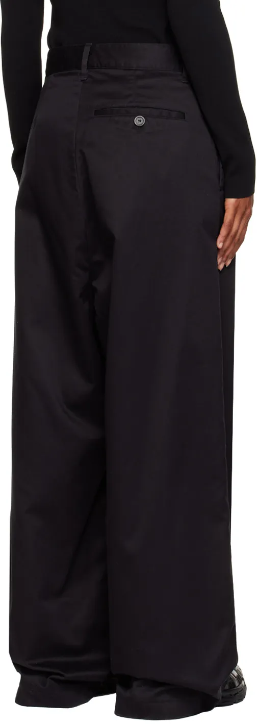 Drop-Crotch Wide-Leg Trousers