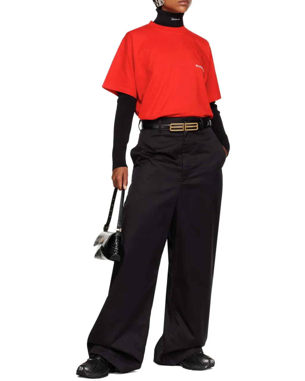 Drop-Crotch Wide-Leg Trousers