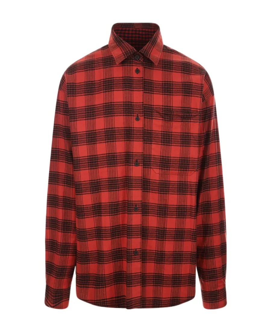 Checkered Reversible Oversized Shirt