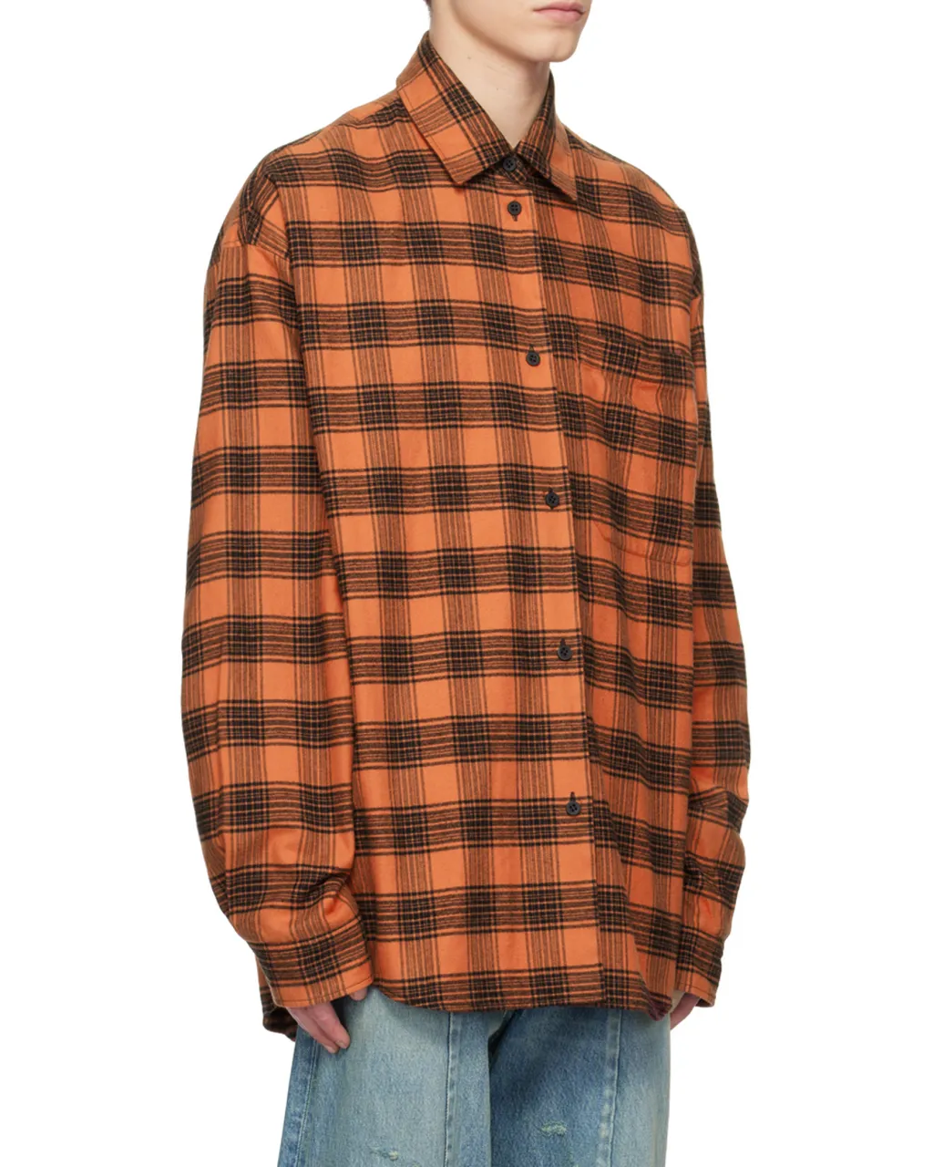 Checkered Reversible Oversized Shirt