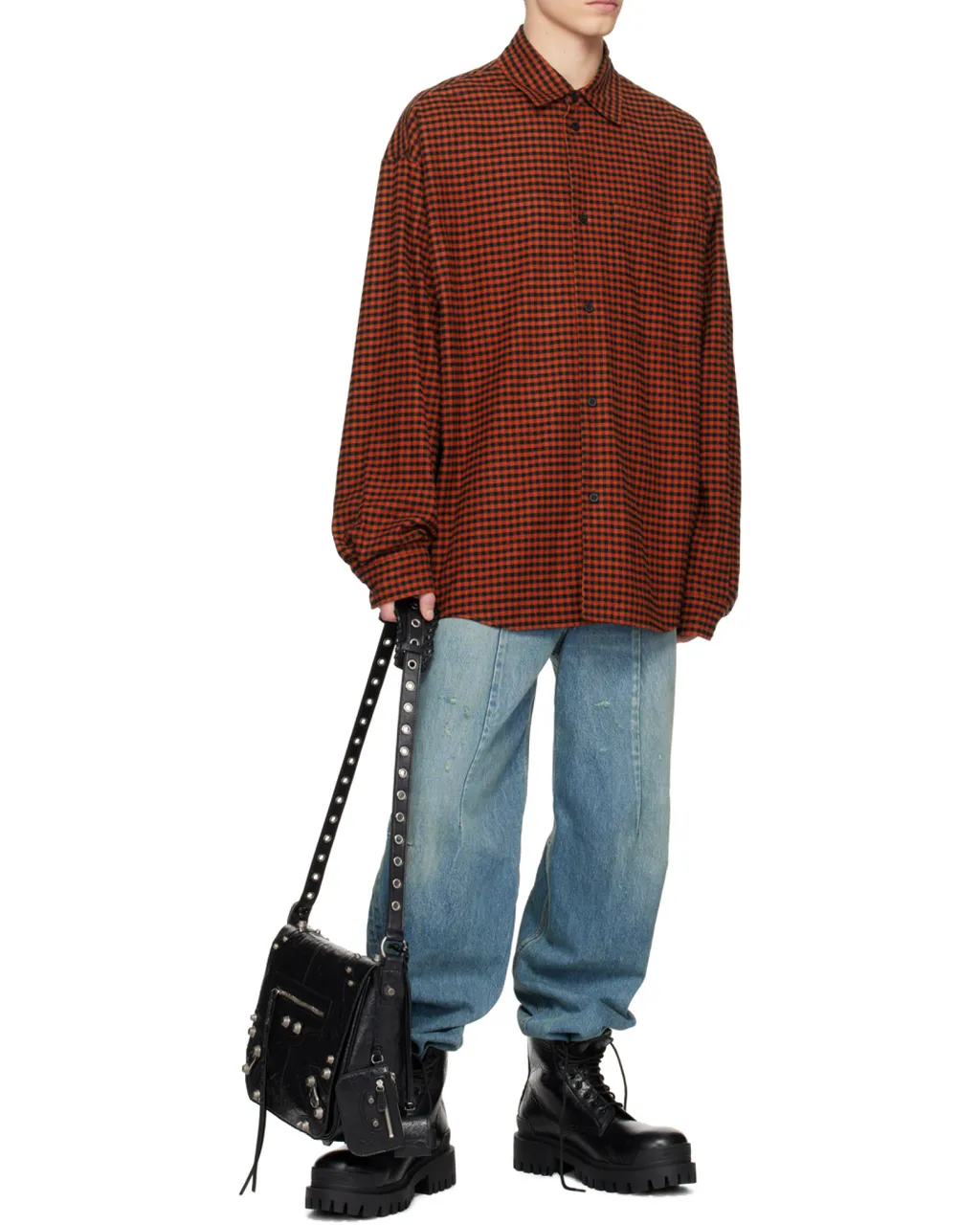 Checkered Reversible Oversized Shirt